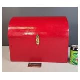 Red Wood Treasure Toy Box 12"×16"