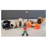 Flat with Fisher Price Snoopy, 3 Sheep & Robin