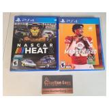 Nascar Heat 2 & Madden 20 PS4 Games (Qty 2)