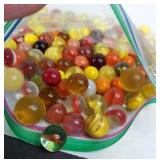 Vintage Group of Marbles - Yellow/Orange