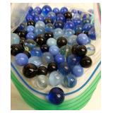 Vintage Group of Marbles - Blue/Black