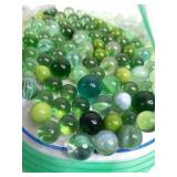 Vintage Group of Marbles - Green