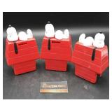 Group of 3 Plastic Snoopy Banks
