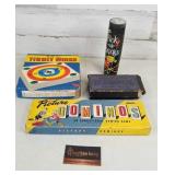 Group of Vintage Games - Pick up Sticks, Dominos,