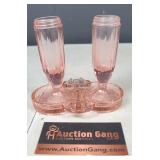 Salt & Peppers - Pink Glass (no tops)