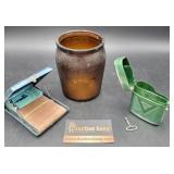 Glass Humidor, Metal Cigarette Paper Dispenser,