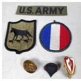 Group of Military Pins & Patches
