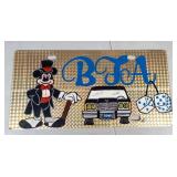 Handcrafted Mickey Mouse License plate