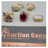 Group of Costume Jewelry Rings