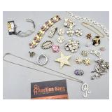 Group of Misc Rhinestone Jewelry