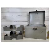 Metal File Tray & Metal Lock Box w/2Keys
