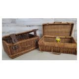 2 Wicker Picnic Baskets