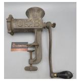 Large Vintage O.V.B. No.80 Meat Grinder