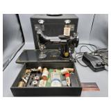 Singer Sewing Machine Works With Case &