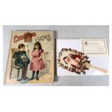 1905 Christmas book & fan greeting