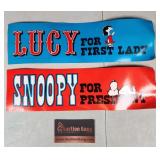 Lucy & Snoopy Bumper Stickers