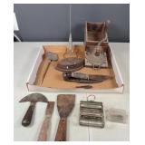 Knife,scrapers,cord holder,coffee grinder