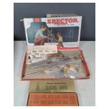 Erector  set & cribbage  board maybe missing