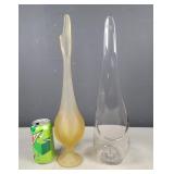 Viking yellow vase & candle holder