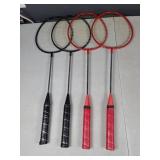 Group of Badminton Rackets