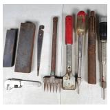 Sharpening stones,scraper,punches
