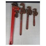 Group of Pipe Wrenches