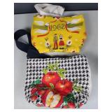 Pair of Vintage Tea Towel Calendar Bags