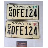 Pair of 1975 License Plates