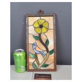 Stained Glass Flower/ Bird Picture