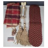 Small table runner,curtain tiebacks