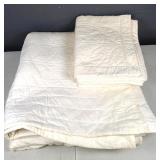 Ivory Quilt Comforter & Matching Shams