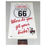 Route 66 Plastic Sign