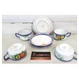 Set of 4 Teacups & Saucers Made in Japan