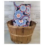 Apple Baskets & 2 Outdoor Pillows