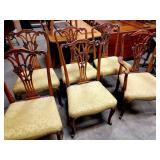 Set of 6 Padded Chairs, One Captain's