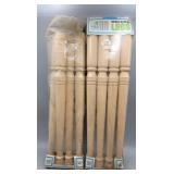 Alder Hardwood 22" Wood Legs