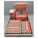 Schlage Passage Door Latch (Qty 8) - Bright Brass