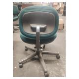 Green Office Chair with Heavy Steel Base