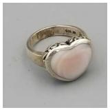 RING - 925 SILVER HEART RING SIZE 7