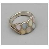 RING - 925 SILVER MOTHER OF PEARL RING SIZE 8