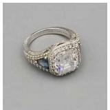 RING - 925 SILVER JUDITH RIPKA CUBIC ZIRCONIA