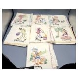 TEA TOWEL DAYS-OF-THE-WEEK SET - SPANISH THEME