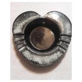 Vintage Hull heart-shaped ashtray  7' wide very