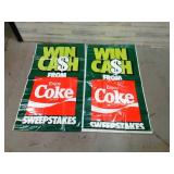 2 Coke Banners Win Cash Sweepstakes 38'X70'