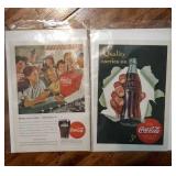 Vintage magazine Coke Ads lot of 2