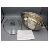 K HEAVY STAINLESS STEEL OVAL ROASTER