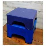 Stackable Step Stools Purple & Blue