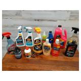 Lot of Car Cleaning Supplies & Brake Fluid