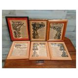 6 Guitar Violins and Banjos Ads Framed