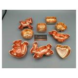 9 Jello Molds Duck Bird Rabbit Hart Grapes